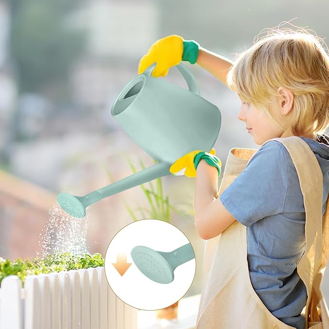 Plant Watering Can - Plastic Indoor and Outdoor - 1/2 Gallon - Green