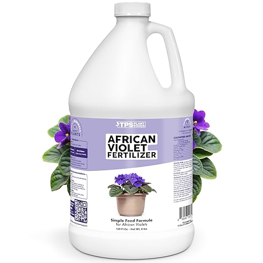 African Violet Fertilizer – Liquid Plant Food for More Blooms, Rich Green Leaves & Healthy Root Development, 1 Gallon