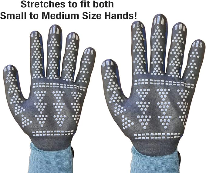 Midwest Gloves & Gear unisex adult Advanced Max Gripping Glove, Slate Blue , 1 pair