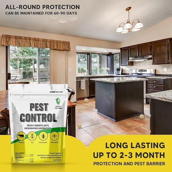 SCFKAOF Pest Control, Mouse Repellent Indoor, Rodent Repellent Outdoor, Spider Repellent Indoor, Rat Repellent, Mice Repellent Indoor, Repel Ants, Roaches, Spiders, Moths & Other Pests-8P