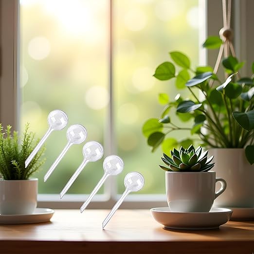 4 Pcs Clear Automatic Watering Device Globes Vacation Houseplant Pot Waterer Flower Water Watering Plant Container Accessories