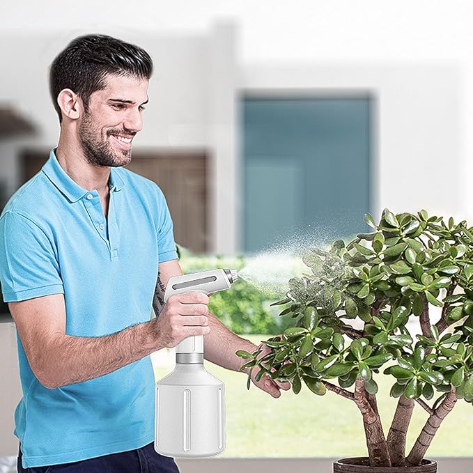 Electric Spray Bottle Automatic Rechargeable Portable High Pressure Mist Plant Sprayer Watering Can for Gardening
