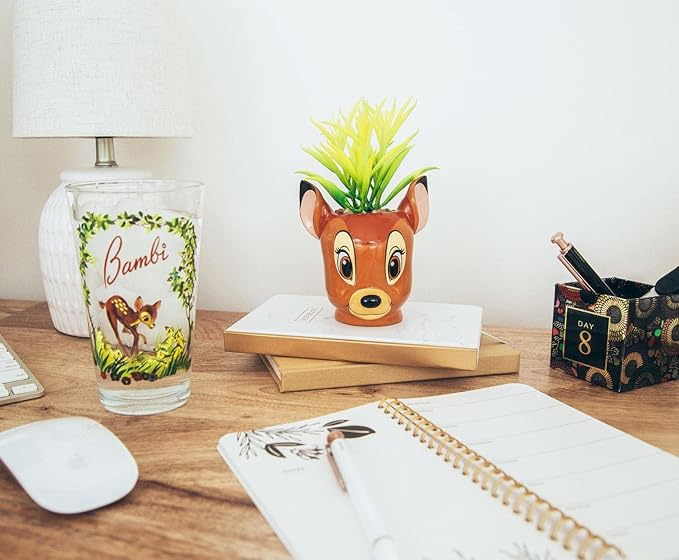 Disney Bambi 5-Inch Ceramic Mini Planter with Artificial Succulent