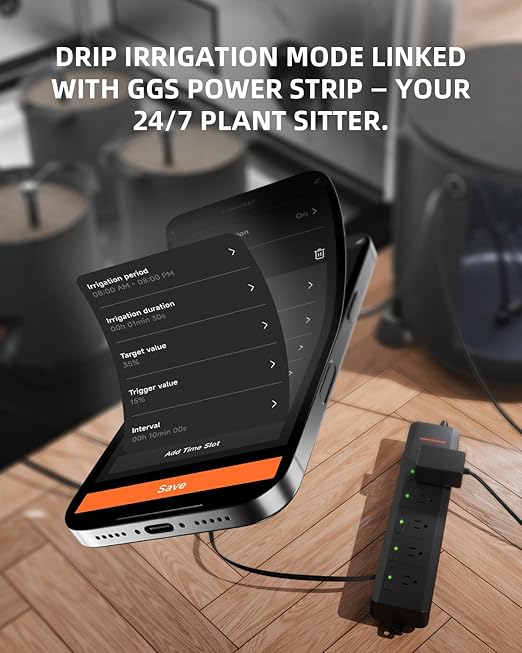 Spider Farmer GGS 3 in 1 Soil Sensor Pro 3Pcs, EC Moisture Temp Meter Tester with RJ12 Support Smart APP Control for Garden Indoor Grow Tent Room