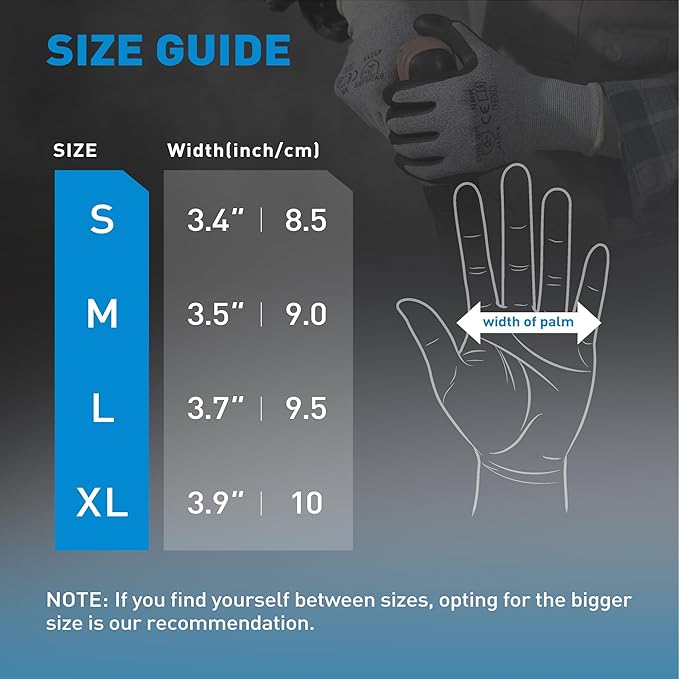 S SATC Safety Work Gloves Foam Nitrile Coated Touchscreen Knit Nylon Gloves for Men & Women, Ideal for Gardening, Warehouse