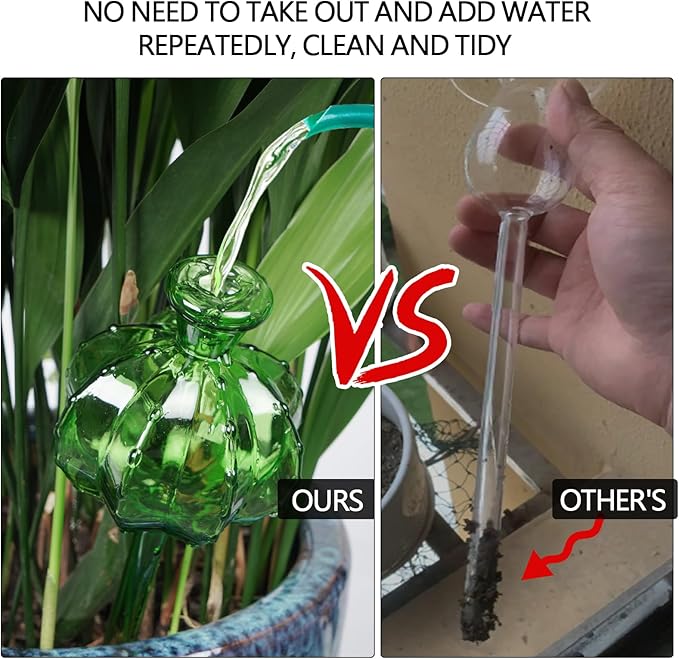KGCCIZI Self Watering Planter Insert. Plant Watering Devices. Plant Watering Bulbs. 3-PCS Plant Watering Globes. Cactus Shape Self Watering Globes