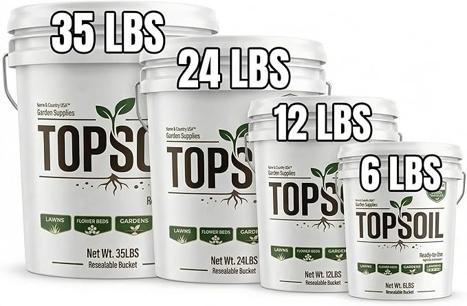 All Purpose Topsoil 6 lb Pail, Premium Garden Potting Mix, Planting Soil for Indoor Outdoor Plants, Flowers, Vegetables, Shrubs, Raised Beds, Containers and Landscaping