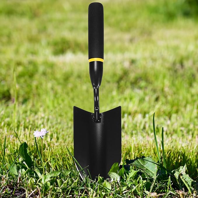 M METERXITY Gardening Trowel, 13 Inch Manganese Steel Garden Hand Shovel with Rubber Handle, Trowel Garden Tool for Farmer Soil Planting Digging Transplanting