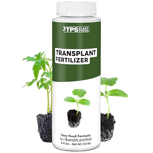 Transplant Fertilizer – Liquid Plant Food for Faster Root Establishment, Reduced Transplant Shock & Healthy New Growth, 8 oz