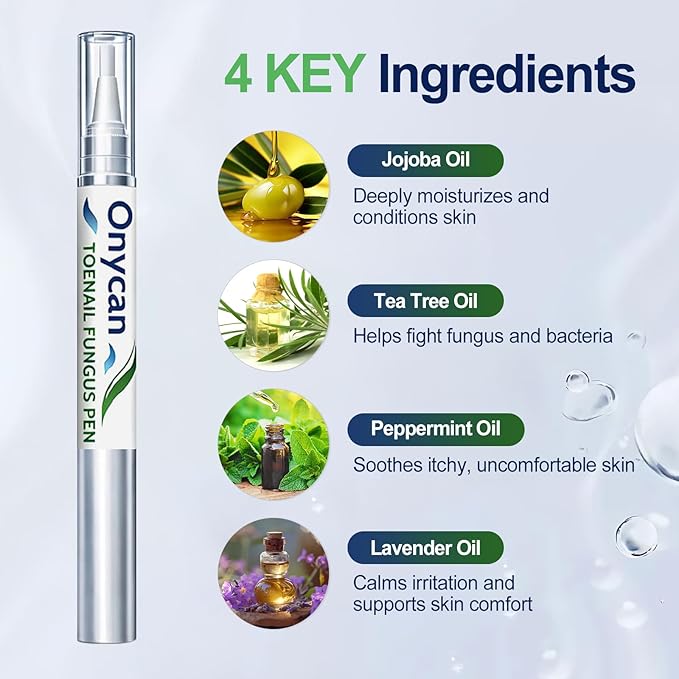 Toenail Fungus Treatment Extra Strength With 25% Undecylenic Acid - Nail Fungus Treatment Extra Strength Pen For Thick, Yellow, Brittle, Discolored Toenails & Fingernails Toenail And Fingernail Repair