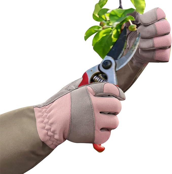 Rose Pruning Gloves Thorn Resistant, Embroidery Gardening Gloves with Extra Long Forearm Protection