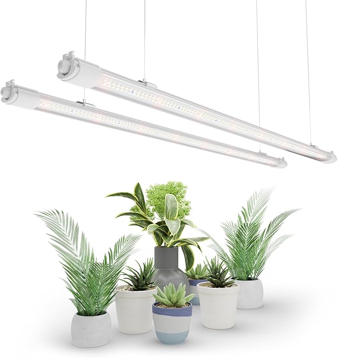 MARS HYDRO VG80 Plant Grow Light,4ft 5000K Full Spectrum LED Grow Lights for Indoor Plants, 2x4 Coverage, IP65 Waterproof Linkable Under Canopy Plant Light Strip for Seedling Veg Flower,2-Pack(2x40W)