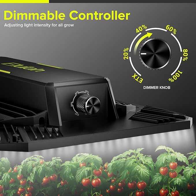 UAP1200 LED Grow Light for Indoor Plants, 120W Plant Lights with Commercial Full Spectrum, Dimmable, High Efficiency, Deeper Penetration Growing Lamps for Seedlings Veg Bloom in 2x2, 3x3 Grow Tent