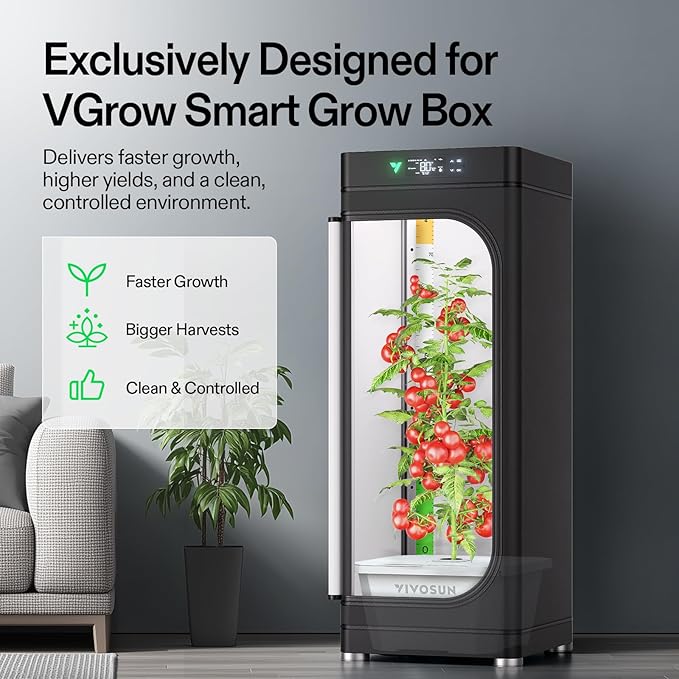 VIVOSUN VGrow DWC Hydroponics System Kit, Only for VGrow Smart Grow Box, Not Compatible with E42A/E42A+/A22/A10，Not Used in Grow Tent, 4-Gallon with Air Stones & Rapid Rooters
