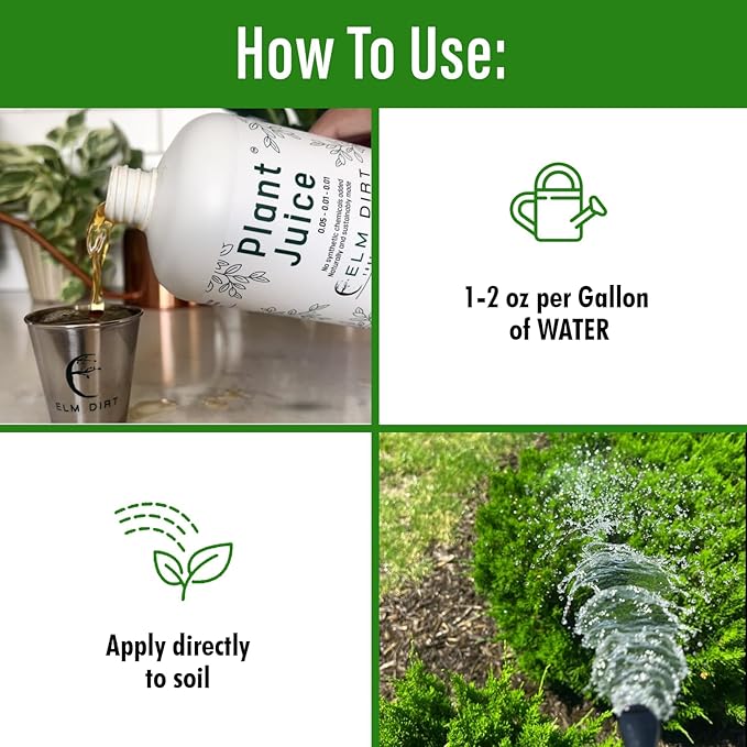 Elm Dirt Organic Fertilizer for All Plants - Liquid Plant Food Indoor & Outdoor, 2.5 Gallon