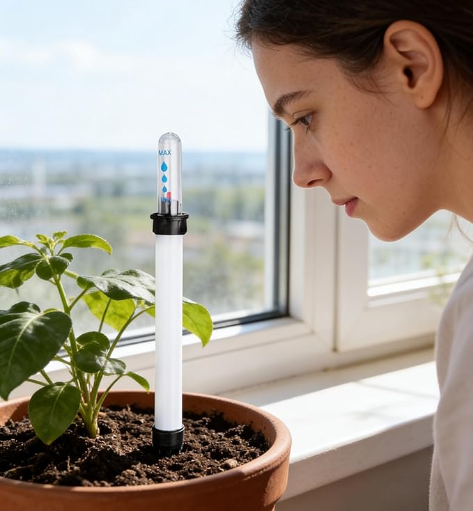 4Pcs Water Indicator for Plants, Flower Pot Water Shortage Reminder Water Level Gauge Plant Moisture Indicator,Soil Moisture Water Level Reminder for Plants (180ml)