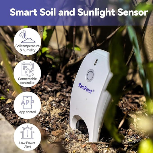 Wi-Fi Soil Moisture Meter, Plants Humidity Meter, Soil Temperature Monitor for Gardening & Farming (Add-on Device, Requires Hub or Gateway for Operation - Sold Separately)