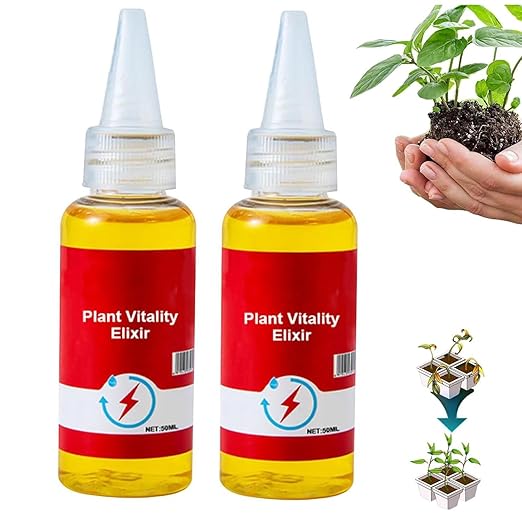 Limetown Plant Vitality Elixir, Money Tree Fertilizer, Limetown Phyto Vitamin Solution, Limetown Plant Fertilizer, 50ml, Plant and Flower Liquid Solution (2 Pcs)