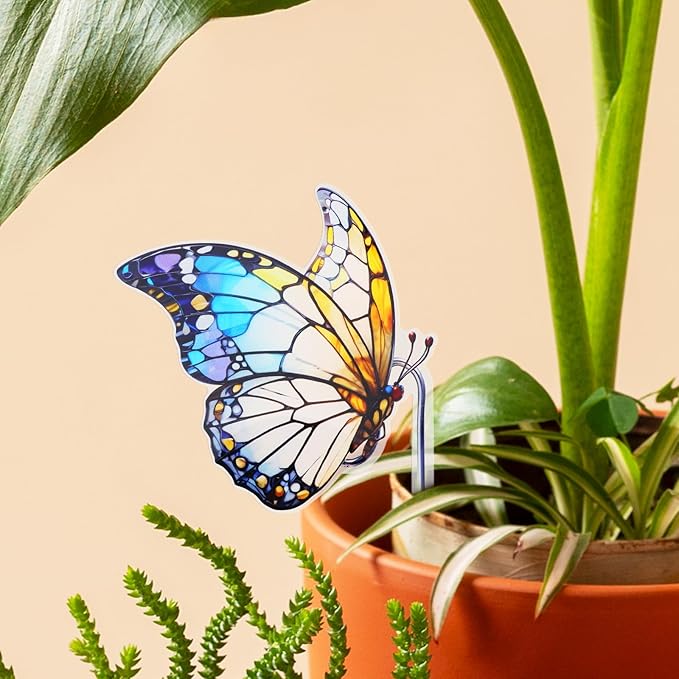 Butterfly Gifts for Women, 2Pcs Hanging Plant Planter for Indoor Outdoor Garden, Mothers Day Birthday Gifts for Mom Grandma from Daughter Son, Bird Lover Plant Pots Accessories