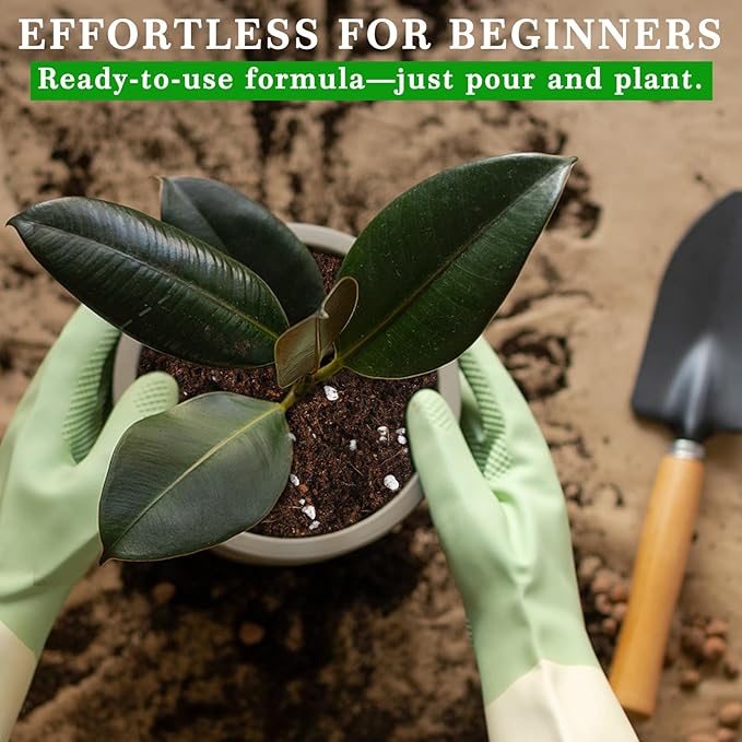Premium Tropical Potting Mix with Perlite 2qt- Natural Organic Potting Soil for Superior Drainage & Breathability