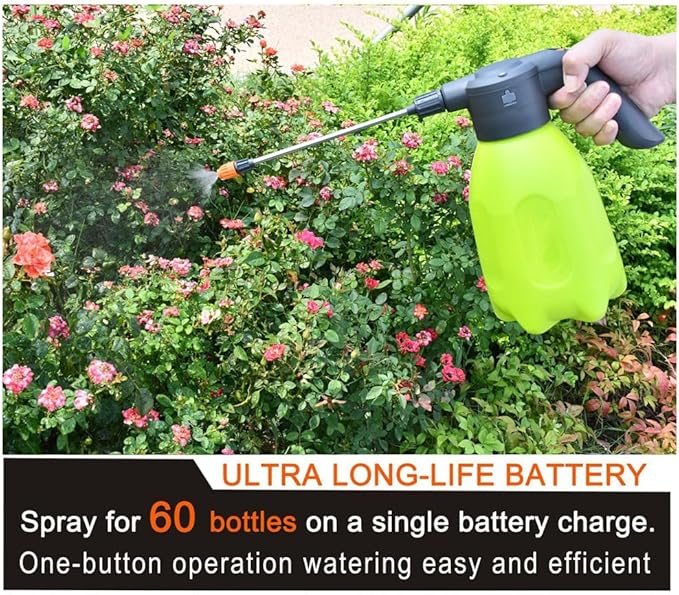 Electric Sprayer Bottle-Garden Sprayer,Plant Mister with Adjustable Nozzles,for Indoor/Outdoor Plants,2L