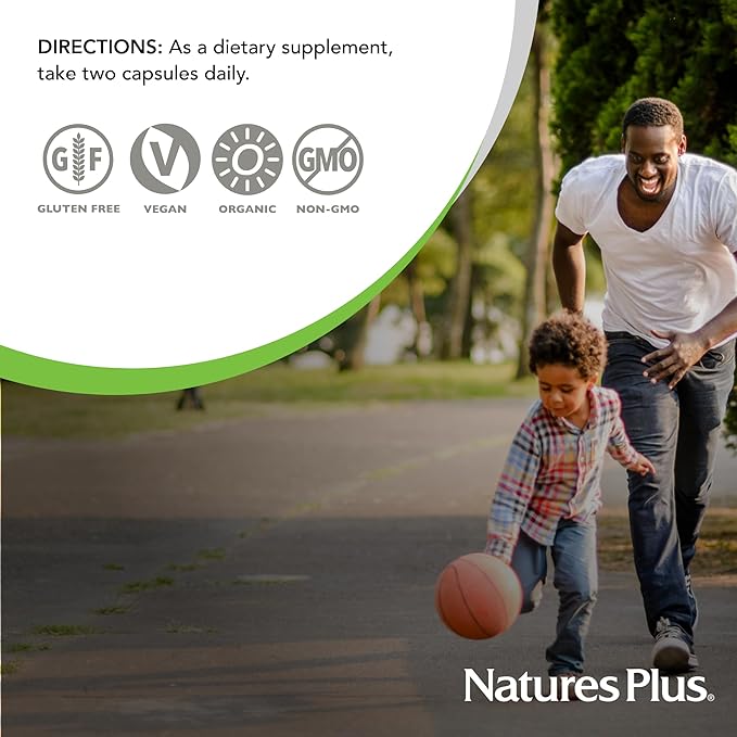 NaturesPlus Source of Life Garden Vitamin D3 - 60 Capsules, Pack of 3 - Immune System Support - USDA Certified Organic, Non-GMO, Vegan, Gluten Free - 90 Total Servings