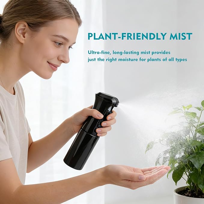 Continuous Spray Bottle, 6.8 OZ Hair Spray Bottles, Ultra-Fine Mister Spray Bottle for Hairstyling, Cleaning, Plants, Pets, Salons, and More (2 Pack)