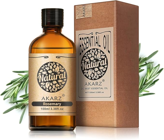 AKARZ 100ml Rosemary Essential Oil Natural Rosemary Oil Pure for Candle Making,DIY Skincare Products Massage,Home Spa Relaxation