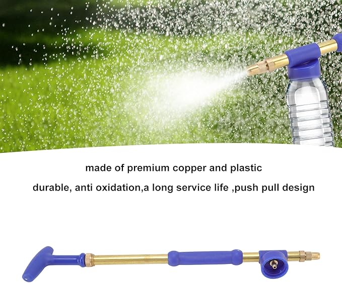 TOPINCN Manual Sprayer, Garden Drink Bottle Manual Sprayer 36.5mm Handheld Push Pull Single Atomizing Sprayer Watering Wand for Garden Lawn Patio Courtyard