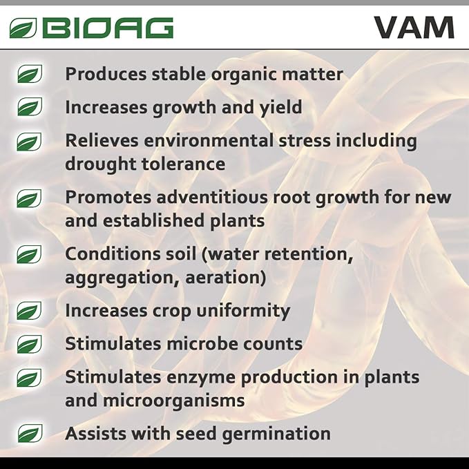 BioAg VAM Endo-Mix 7-Blend Mycorrhizal Root & Soil Inoculantfor Transplanting, Root Growth, Seed Germinating, All Plants, Lawn (1 kg)