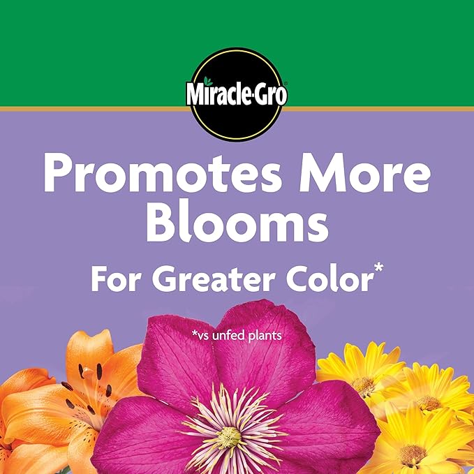 Miracle-Gro Water Soluble Bloom Booster Flower Food Fertilizer - 10-52-10 Formula for Annuals Perennials and Containers - Promotes Vibrant Flowers and Rich Color, 4 lbs.