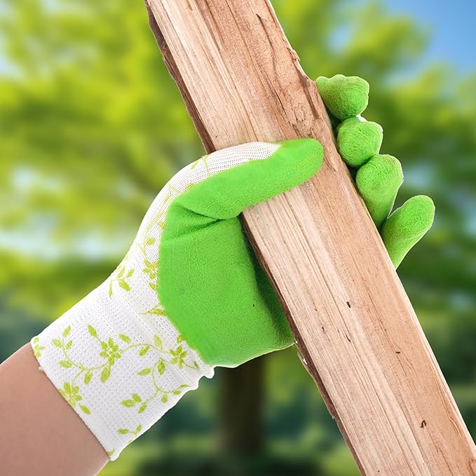 Gardening Gloves for Women Thorn Proof, Ladies Garden Gloves, Breathable Rubber Coated Yard Work Gloves