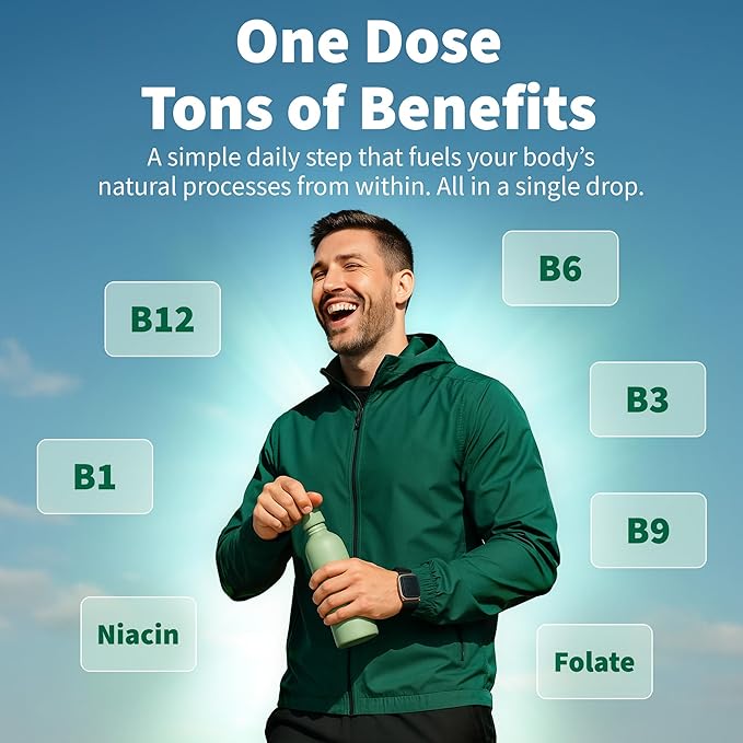 (4 Pack) Vitamin B12 and B6 Liquid Drops, B12 Sublingual Vitamin B Complex - B 12 Vitamin 5000mcg - B12 Methylcobalamin for Energy, Brain, and Heart Support with 27,200 mcg, Raspberry, 80 Servings