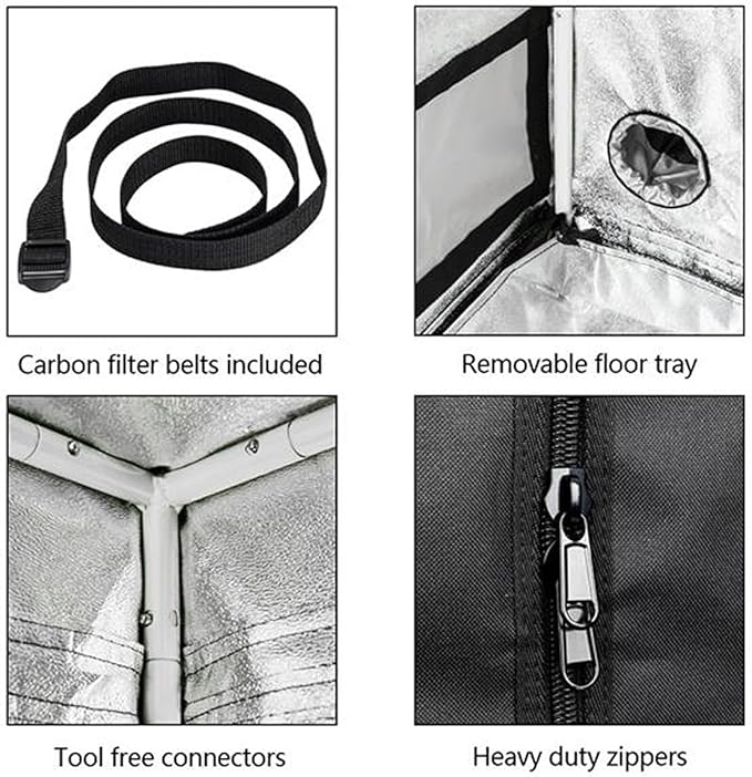 SlickBlue Indoor Plant Growing Tent with Window for Hydroponic Gardening