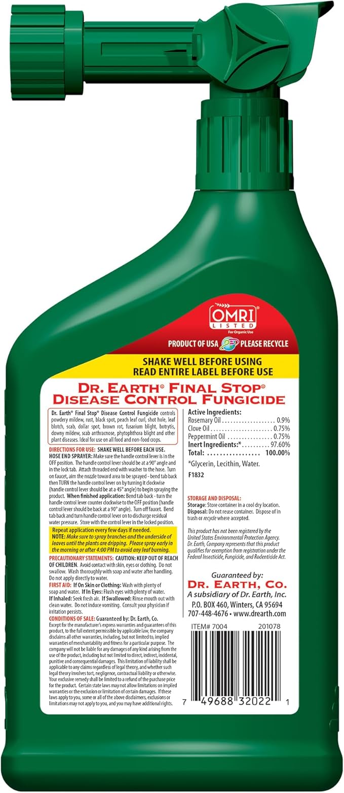 Dr. Earth Final Stop Disease Control Fungicide RTS 32oz.