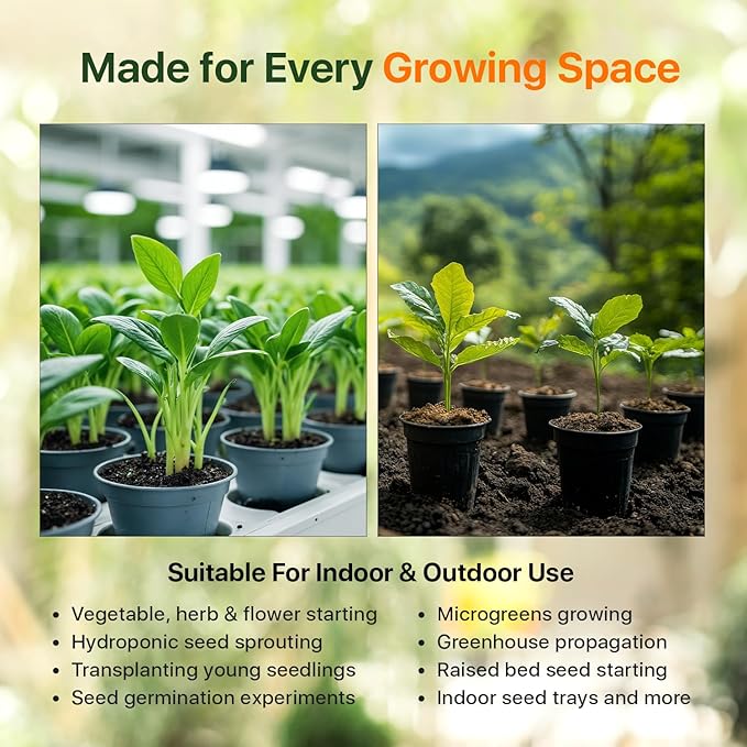 WONDER SOIL | 100 Organic Seed Starter Pellets | Ready to Plant Seed Starting Soil Loaded with Pre-Mixed Nutrients | Fast Germination | Indoor or Outdoor | 100 Count