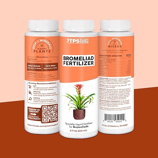 Bromeliad Fertilizer – Liquid Plant Food for Brighter Color, Stronger Roots & Healthy Tropical Growth, 32 oz