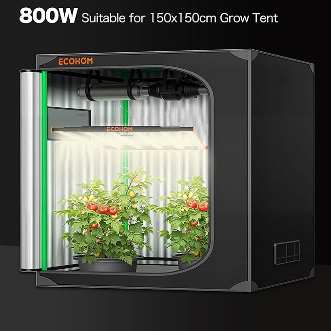 Pro Bar 800W LED Grow Light, Daisy Chain Dimmable Full Spectrum, High PPFD for Indoor Plants Seed Starting Veg Bloom 5x5/4x4ft Coverage, Pro Growing Lamps for Home & Commercial, Retractable