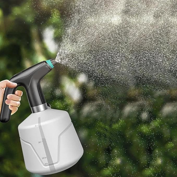Electric Spray Bottle Plant Mister for Indoor Outdoor Plants,2L Automatic Watering Can USB Rechargeable Sprayer with Adjustable Spout,Portable Garden and Plant Sprayer for Fertilizing Cleaning(A)