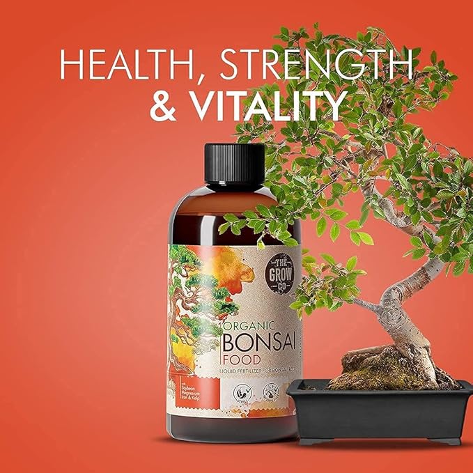 8oz Bonsai Fertilizer Liquid - Organic Bonsai Food Liquid Fertilizer for Long Term Health - Gentle Plant Food for Indoor and Outdoor Use, Promotes Robust Growth, Strong Stems and Beautiful Blooms
