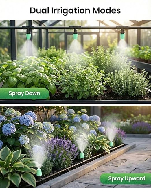 Drip Irrigation System，1/4" Blank Distribution Tubing Watering Hose, DIY Micro Sprinkler Automatic Plant Waterer for Garden, Greenhouse, Raised Bed, Patio & Outdoor Plants （65FT