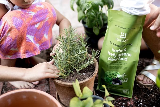 EcoScraps for Organic Gardening Herbs and Leafy Greens Plant Food, 4 lbs