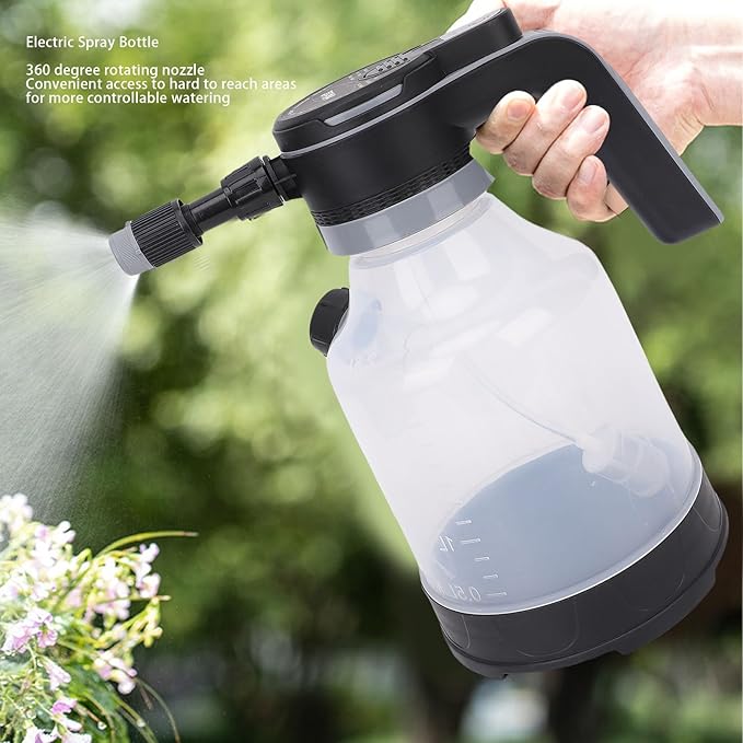 MAVIS LAVEN Electric Plant Spray Bottle, Rechargeable 3L Garden Sprayer with 360° Rotating Nozzle 2 Spray Modes for Plants Pet Cooling Humidifying