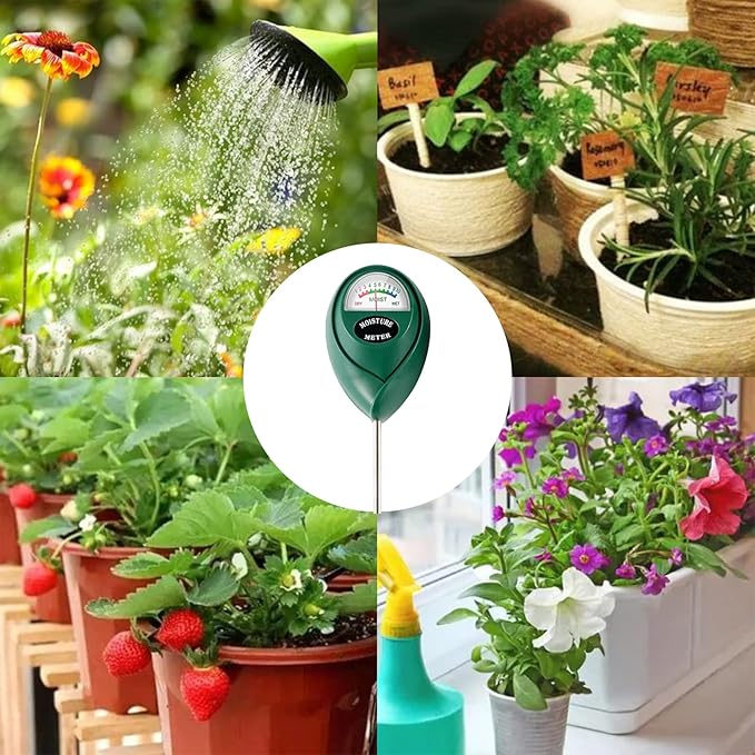 Soil Moisture Meter, Plant Water Meter Soil Meter Moisture Sensor Hygrometer for Indoor Outdoor Plant Care,No Battery Needed(Green)