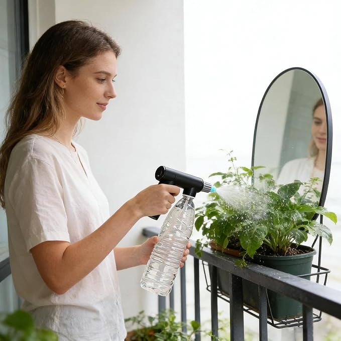 Electric Garden Sprayer - Automatic Adjustable Nozzle Spray Bottle, Portable Plant Watering Device, Multi-Purpose Outdoor Tool | Apartment Yard Patio Home for Flower Bonsai Office Fertilizing