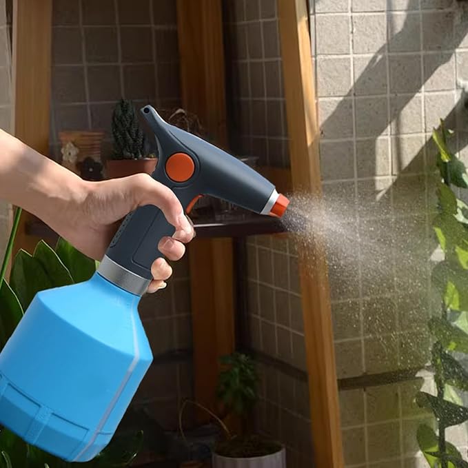 Electric Spray Bottle for Indoor Outdoor, 1L Automatic Spray Bottle with Adjustable Water Mist Nozzle, 2000mAh Rechargeable Plant Mister for House Cleaning, Gardening