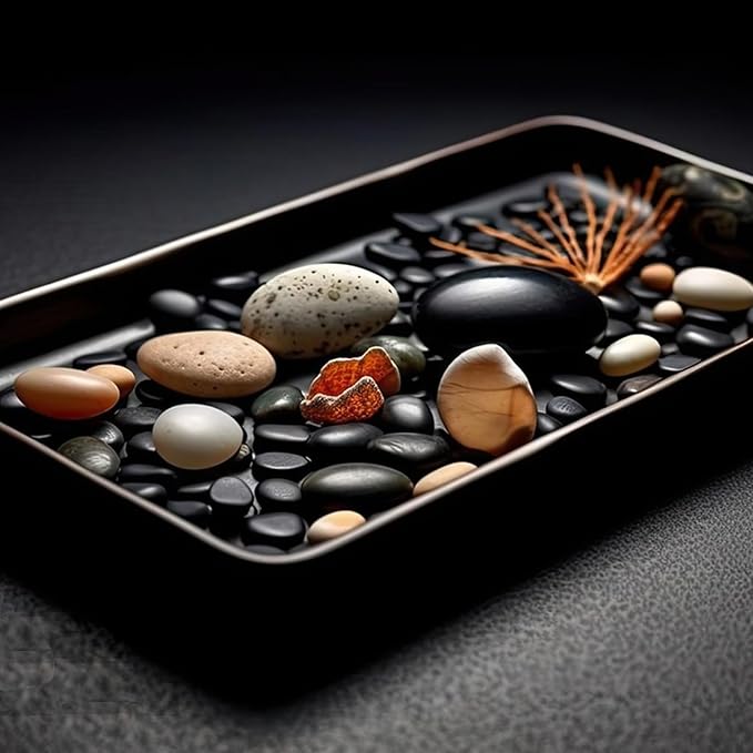 FANTIAN 10 lbs Small Black Pebbles for Indoor Plants. 3/8 inch Decorative Black River Rocks for Succulent Potted Plant, Vase, Landscaping and Outdoor Garden Rocks