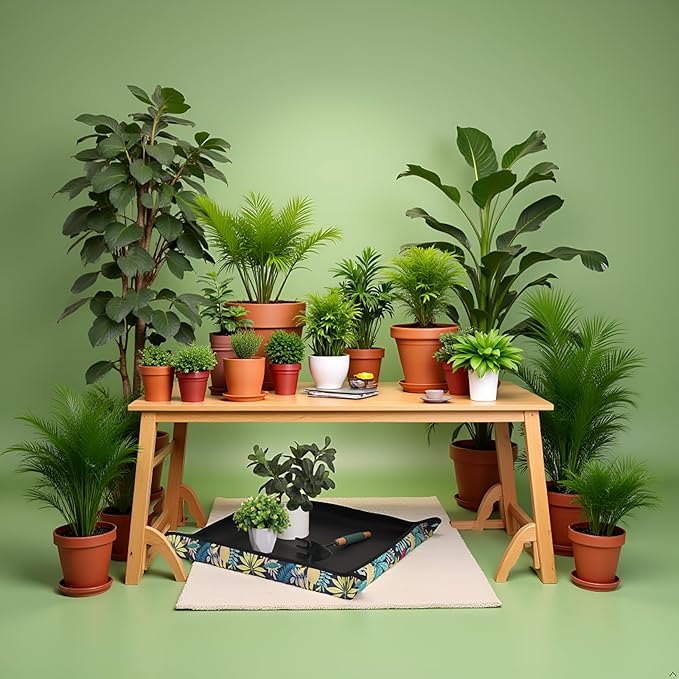 Plant Repotting Mat for Plants, Gardening Hand Tools for Gardeners, Oxford Printed Cloth, 29.5x29.5in(75x75cm)