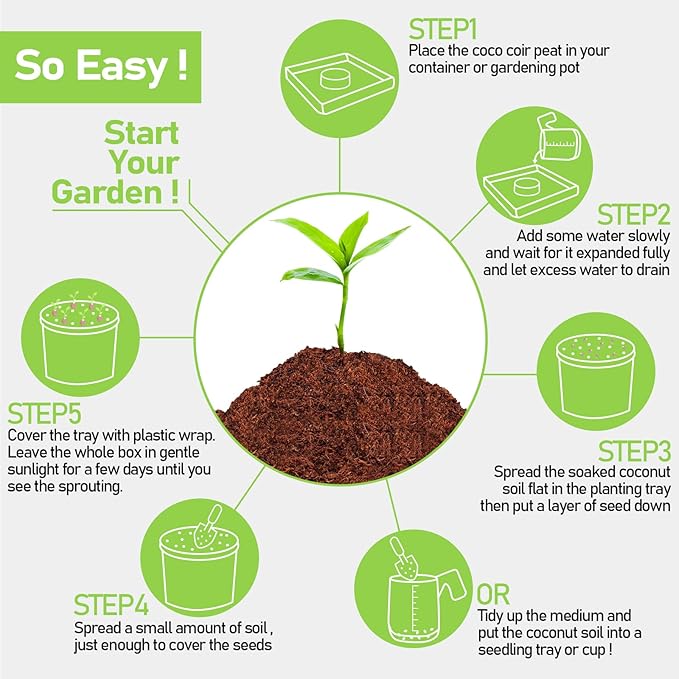 Legigo 200 Pcs 30mm Coco Coir Pellets Seed Starter Soil Mix- Organic Coconut Coir Potting Soil Pods for Seedling, Coco Peat Soil Discs for Indoor & Outdoor Plants Bonsai Herbs Vegetables and Flowers