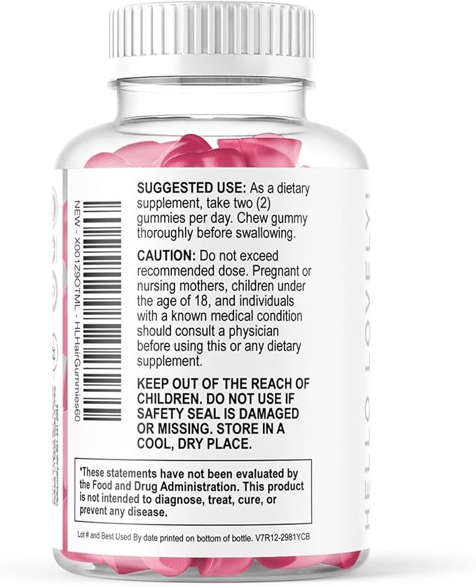 Hair Vitamins Gummies for Hair Growth - Best Multivitamin Supplement for Hair, Skin & Nails with 5000 mcg Biotin per Serving - Supports Thicker, Stronger Hair Women & Men - Berry Flavor - 60 Gummies